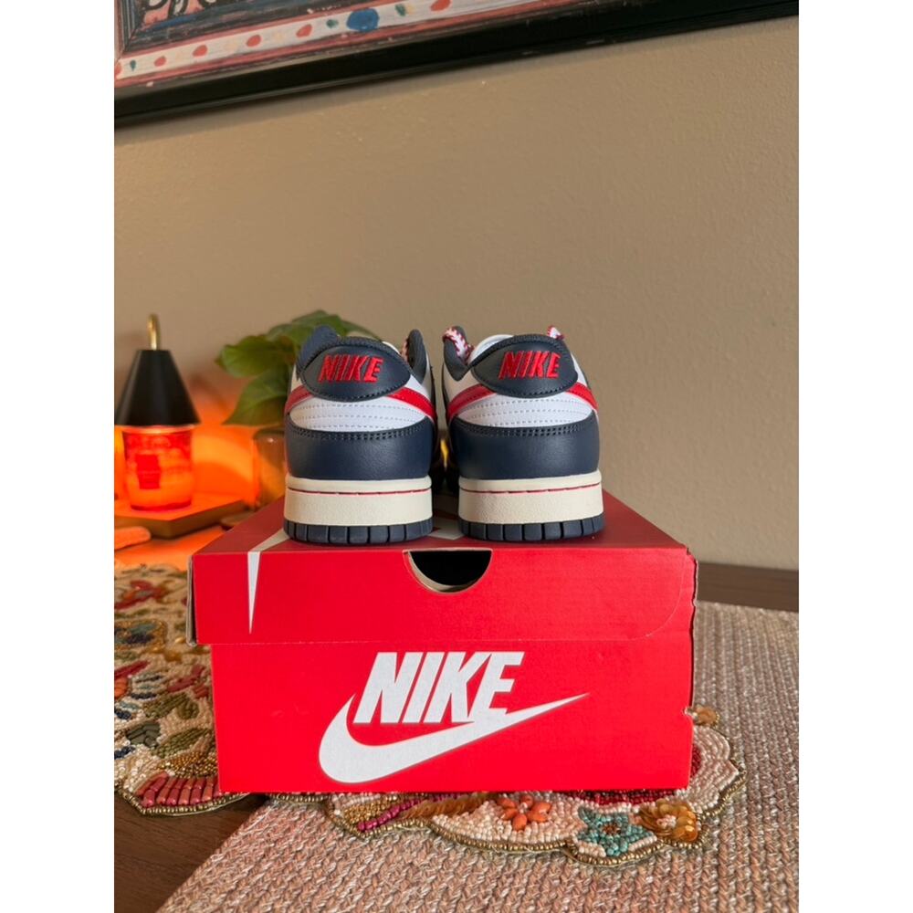 Nike Dunk Low Boston Red Sox White University Red Thunder Navy Blue IM2222 100 - Picture 4 of 9